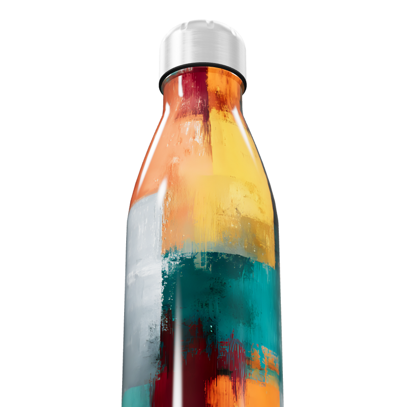 Garrafa Inox - Colorida Estampa Abstrata