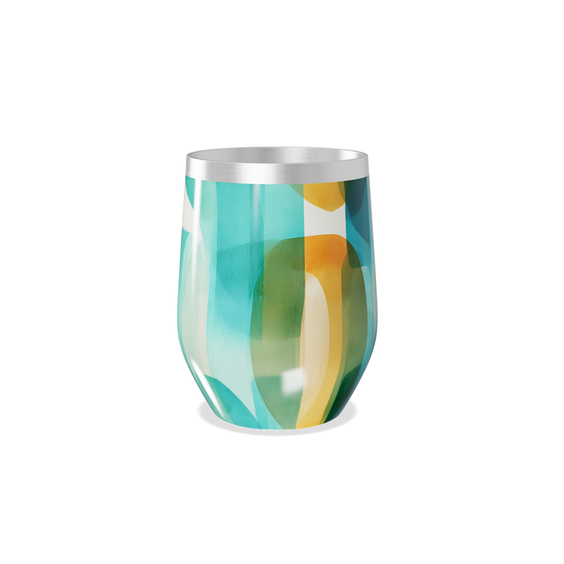 Copo Térmico Slim - Abstrato Colorido Aço Inox