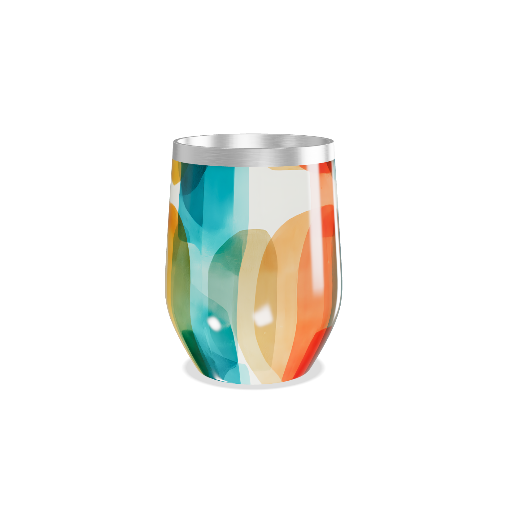 Copo Térmico Slim - Abstrato Colorido Aço Inox