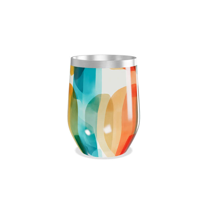 Copo Térmico Slim - Abstrato Colorido Aço Inox