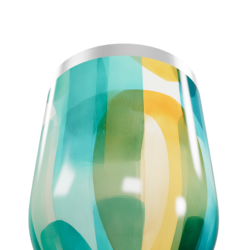 Copo Térmico Slim - Abstrato Colorido Aço Inox