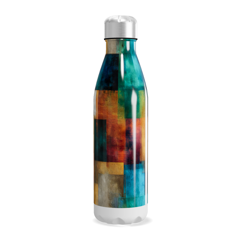 Garrafa Inox - Estampa Colorida Geométrica