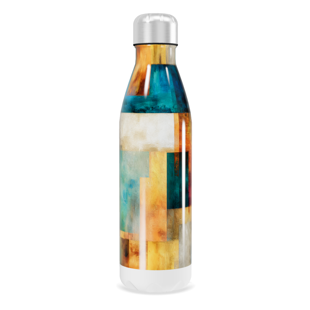 Garrafa Inox - Estampa Colorida Geométrica