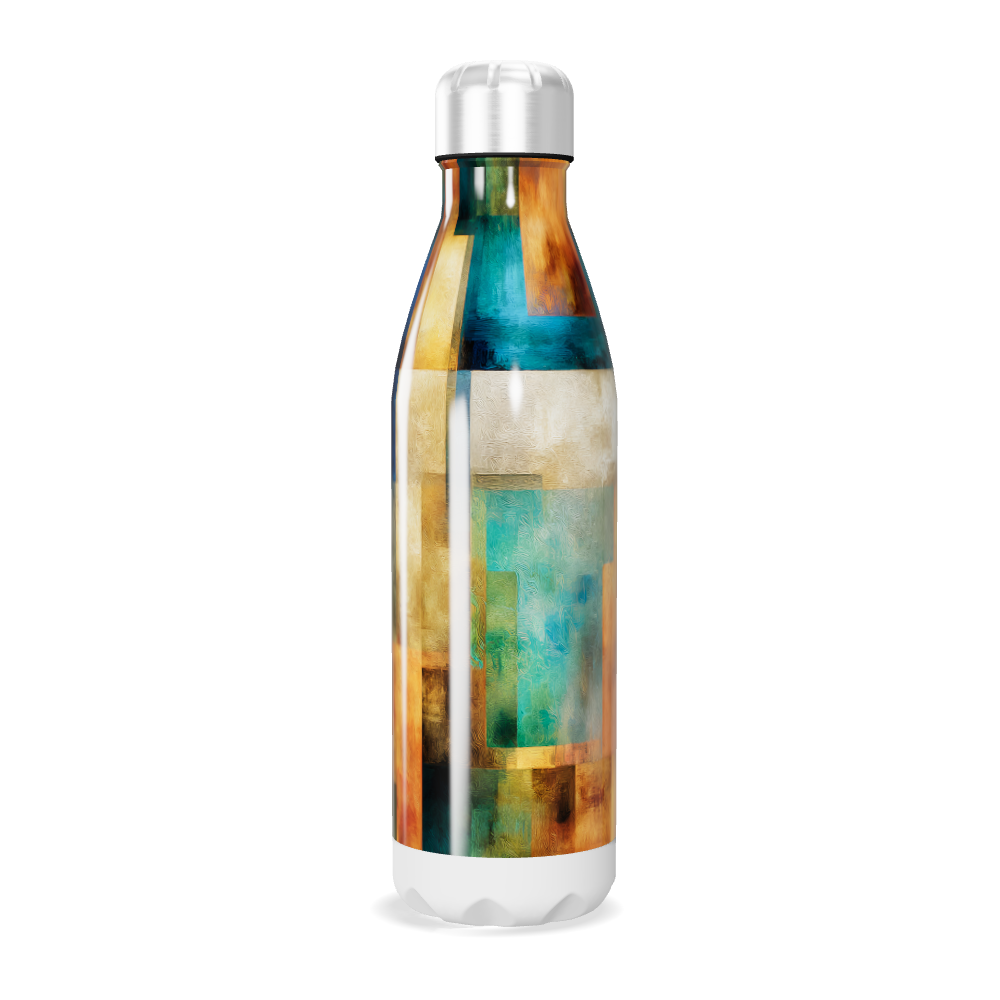 Garrafa Inox - Estampa Colorida Geométrica