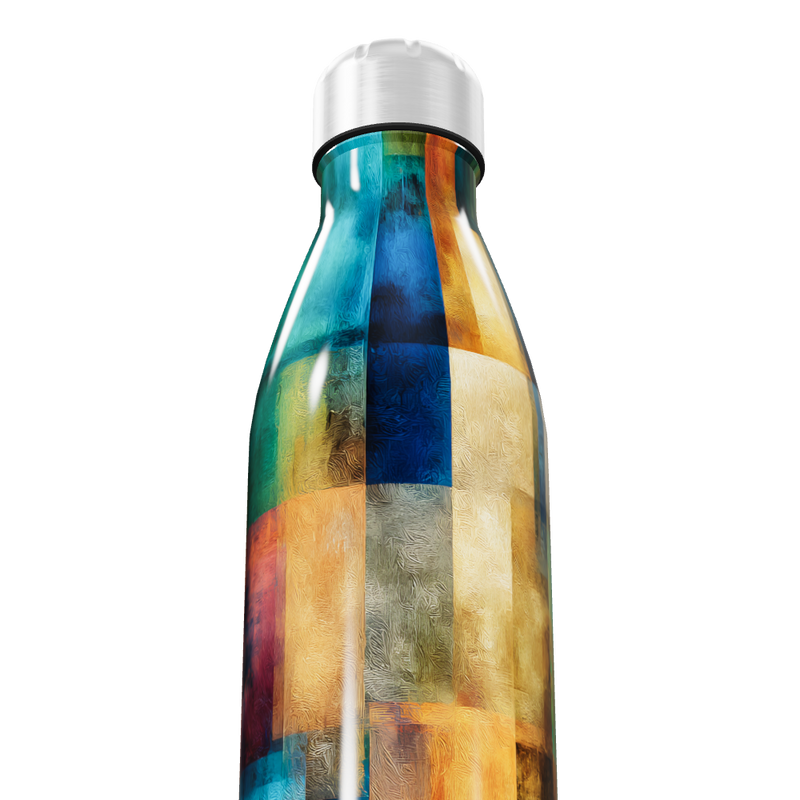 Garrafa Inox - Estampa Colorida Geométrica