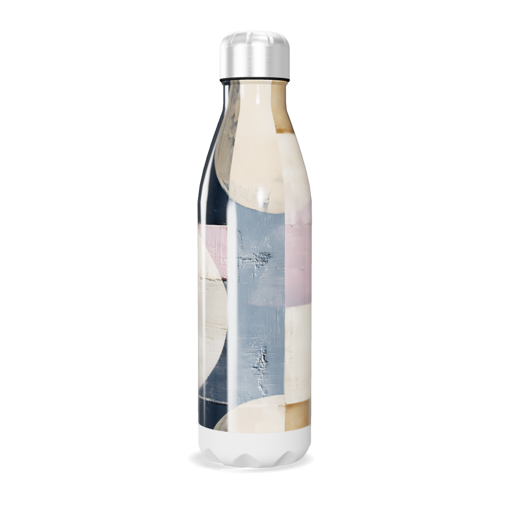 Garrafa Inox Azul - Estampa Geométrica 500ml