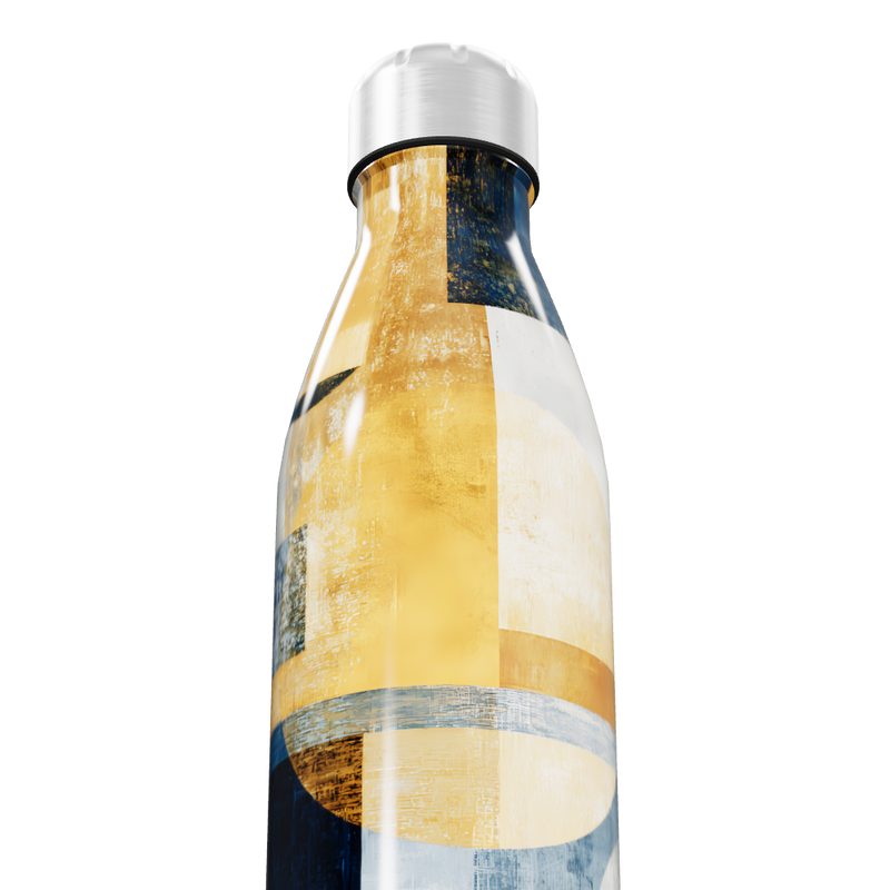 Garrafa Inox - Estampa Geométrica Colorida