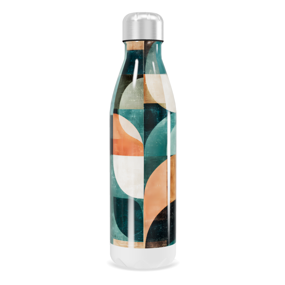 Garrafa Inox - Estampa Geométrica Colorida