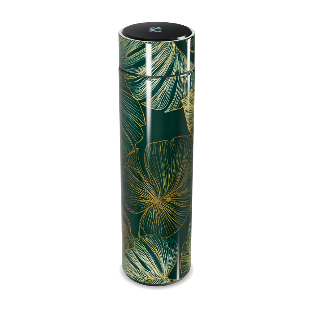 Garrafa Térmica Touch - Floral Verde Elegante