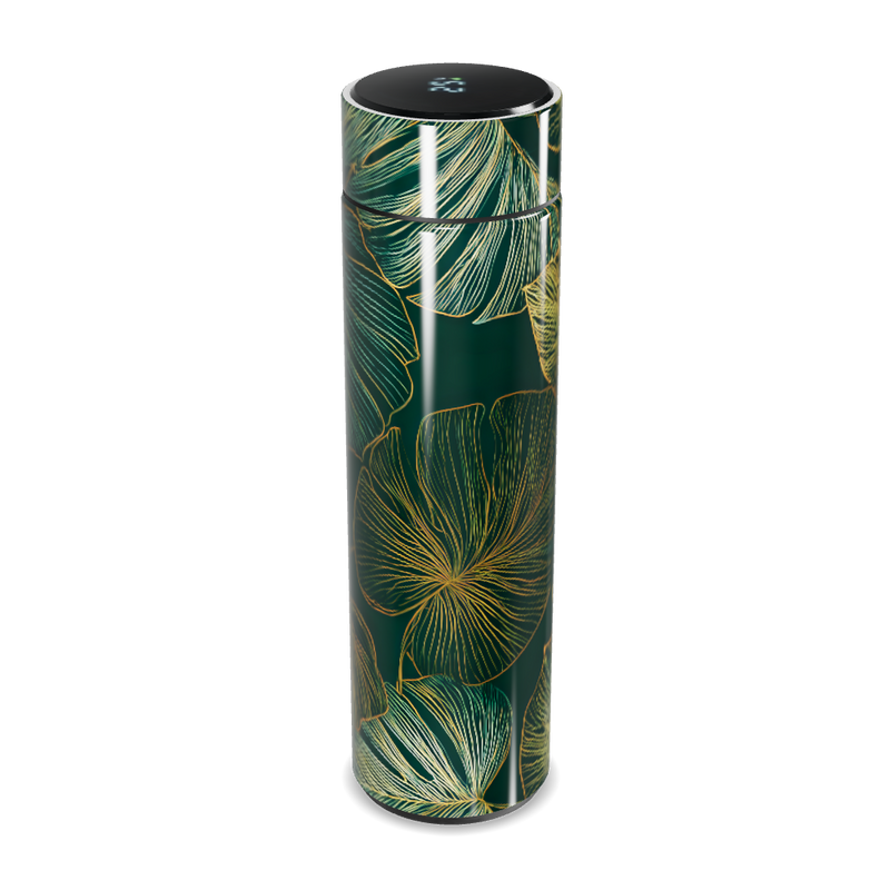 Garrafa Térmica Touch - Floral Verde Elegante