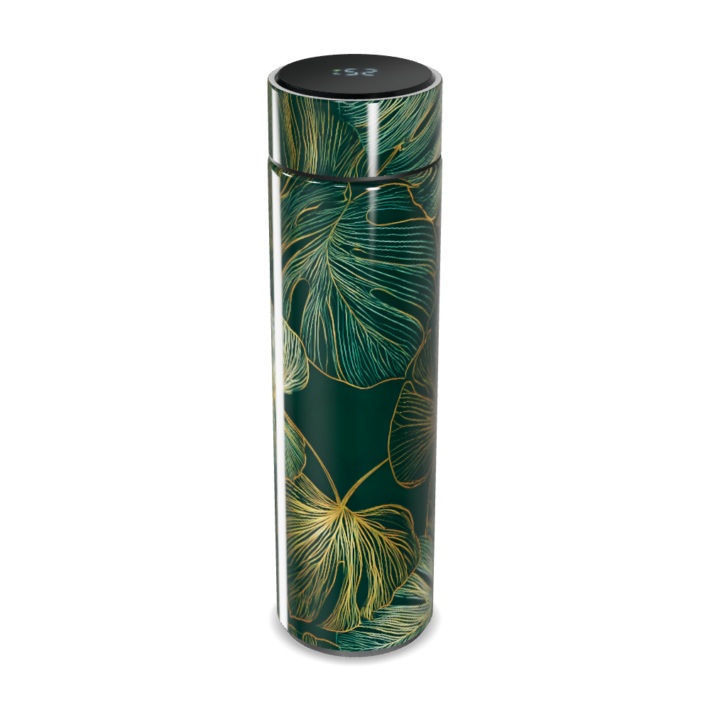 Garrafa Térmica Touch - Floral Verde Elegante