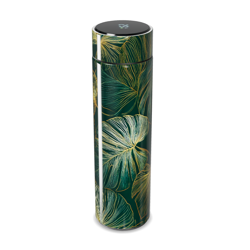Garrafa Térmica Touch - Floral Verde Elegante