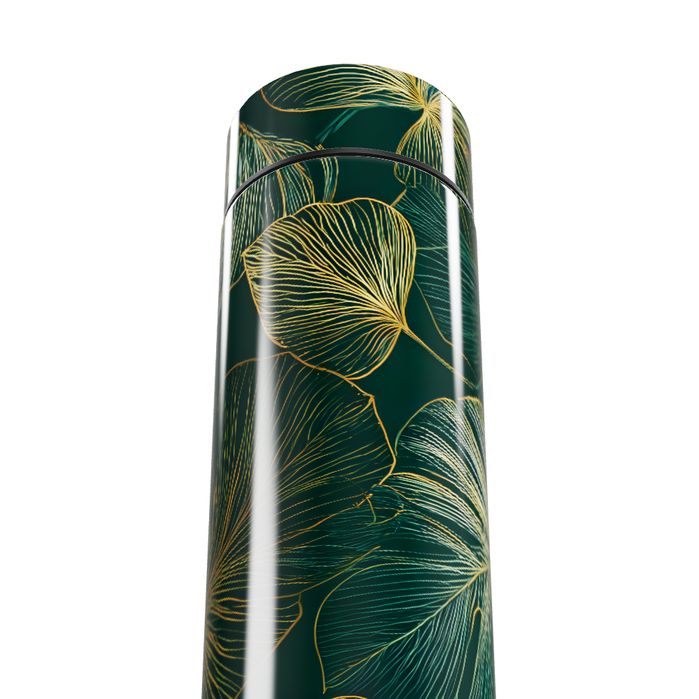 Garrafa Térmica Touch - Floral Verde Elegante