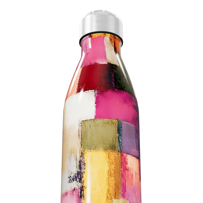Garrafa Inox - Estampa Colorida Abstrata