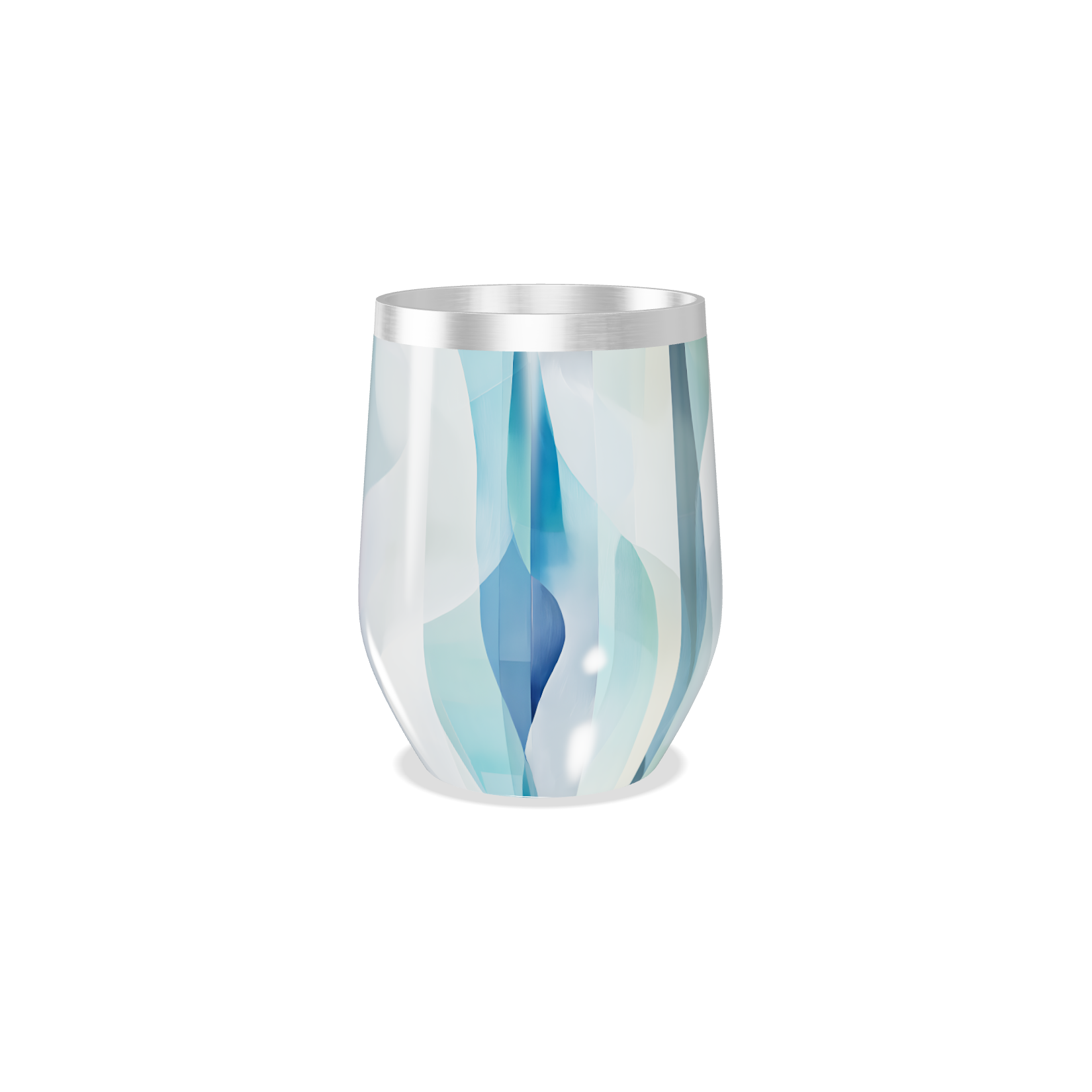 Copo Térmico Slim - Estampa Azul Abstrata