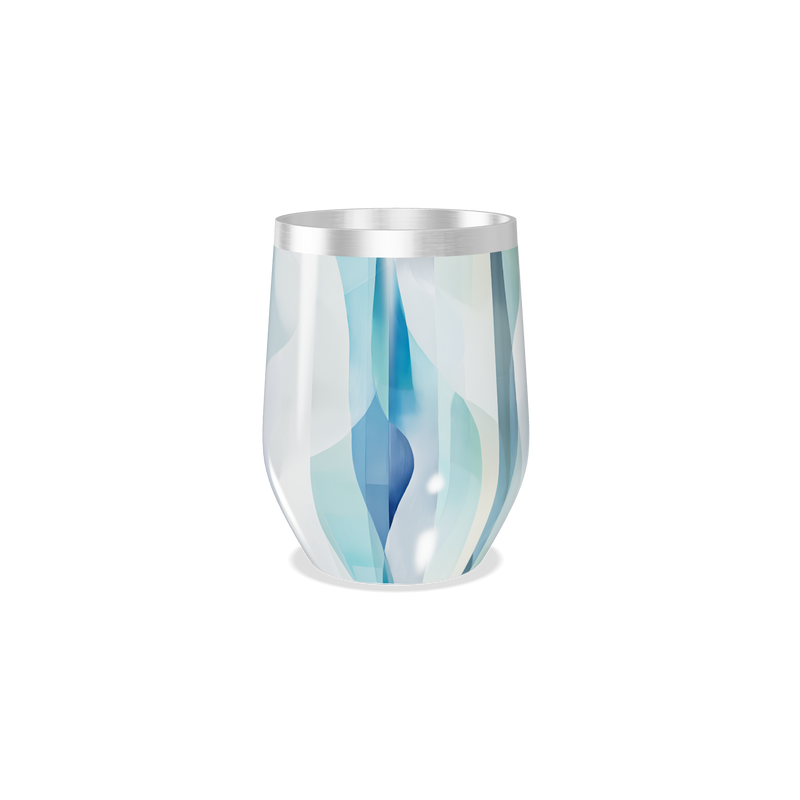 Copo Térmico Slim - Estampa Azul Abstrata