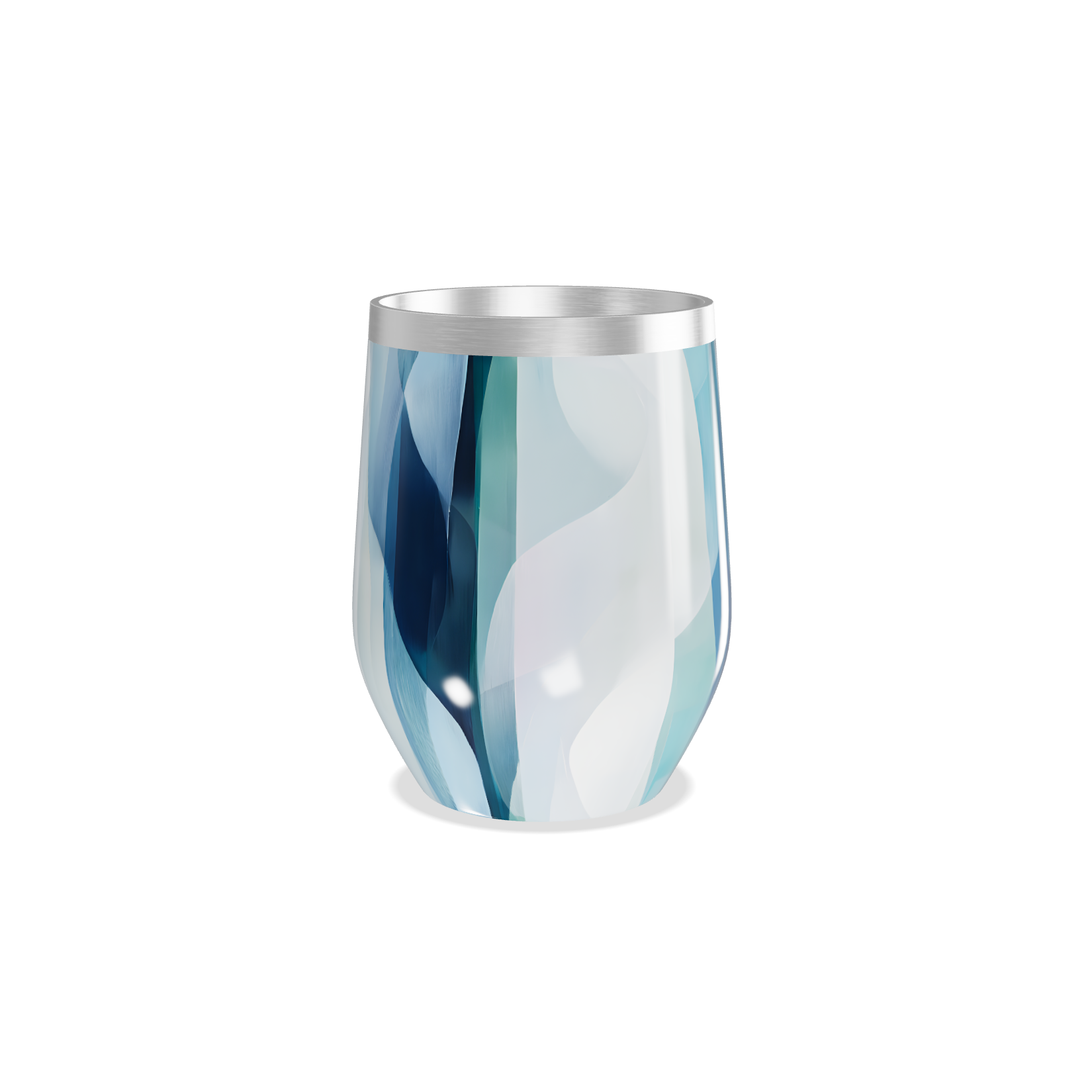 Copo Térmico Slim - Estampa Azul Abstrata