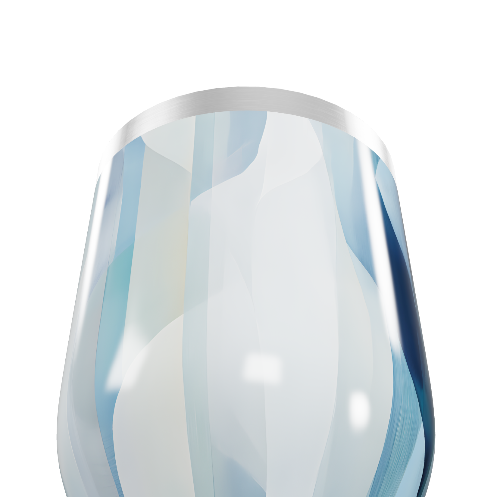 Copo Térmico Slim - Estampa Azul Abstrata