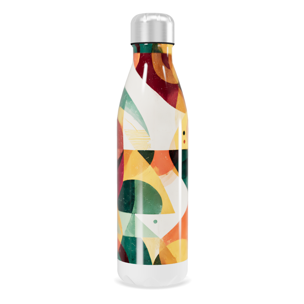 Garrafa Inox - Estampa Colorida Abstrata