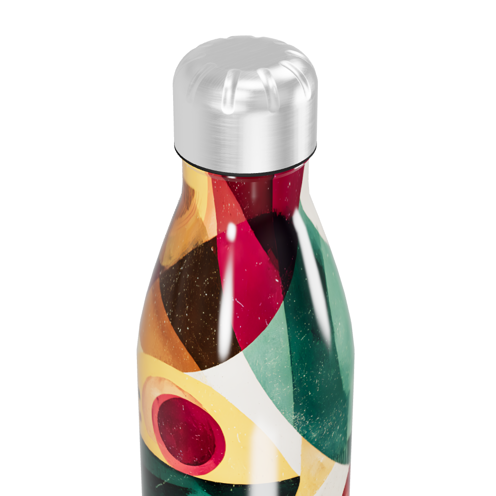 Garrafa Inox - Estampa Colorida Abstrata