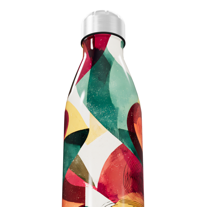 Garrafa Inox - Estampa Colorida Abstrata