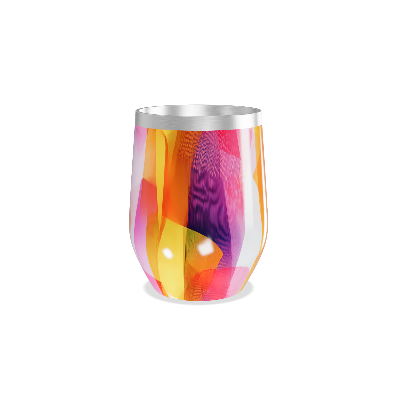 Copo Térmico Slim - Design Colorido Abstrato