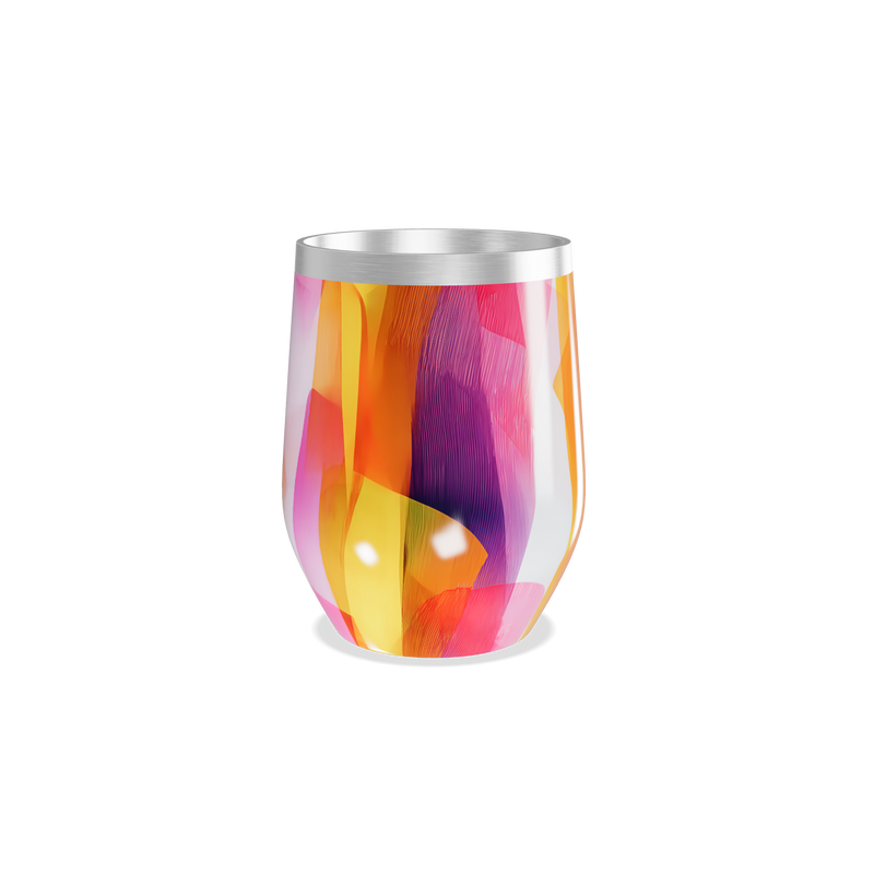 Copo Térmico Slim - Design Colorido Abstrato