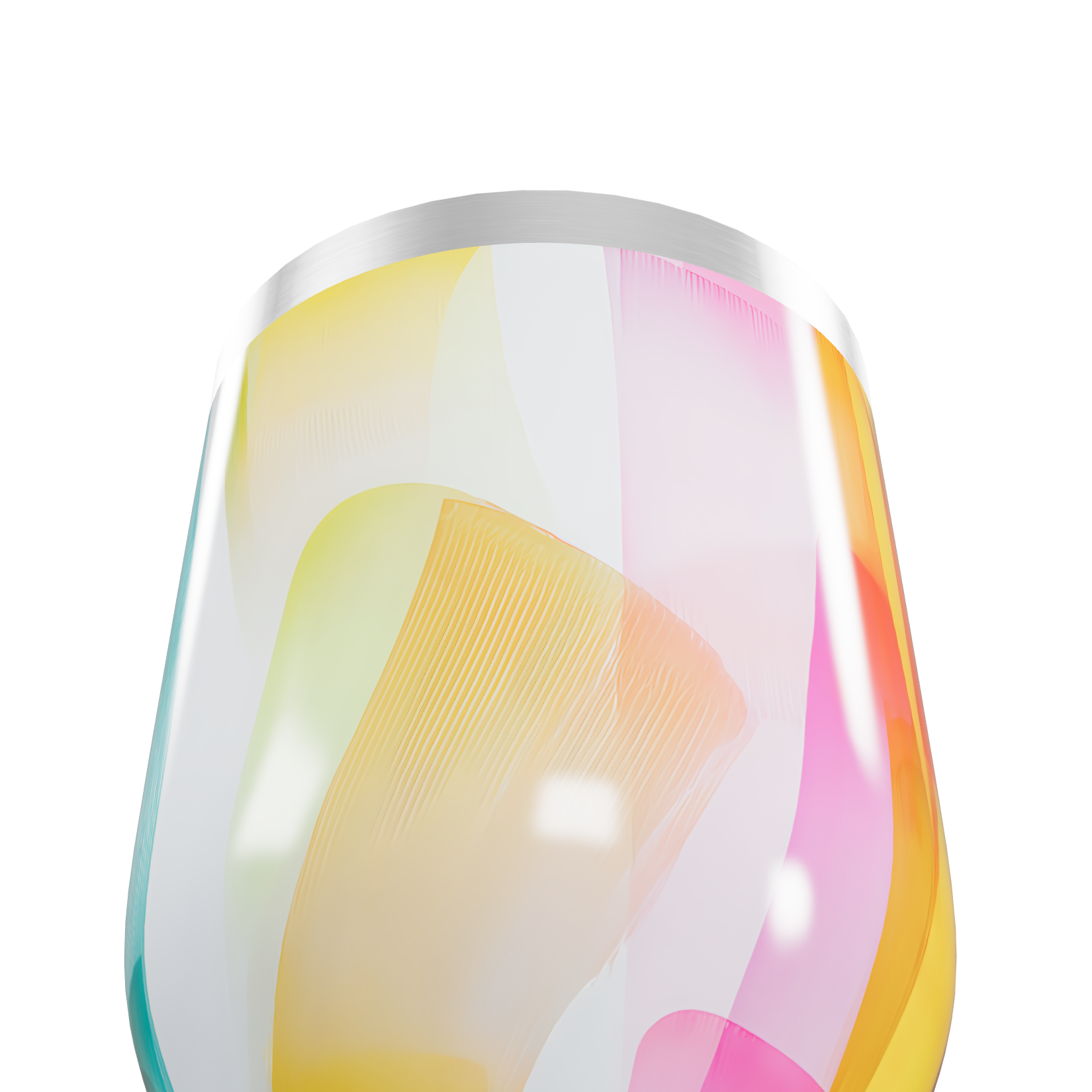 Copo Térmico Slim - Design Colorido Abstrato