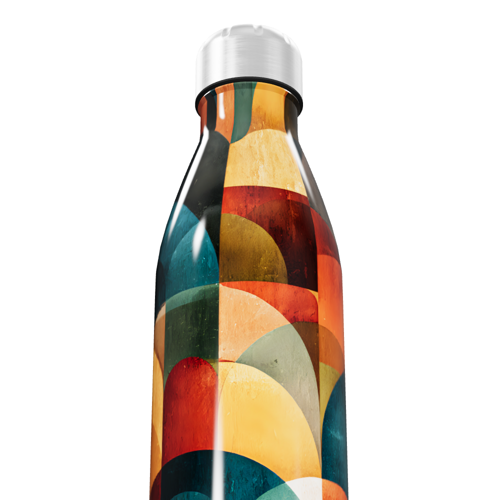 Garrafa Inox - Estampa Colorida Geométrica