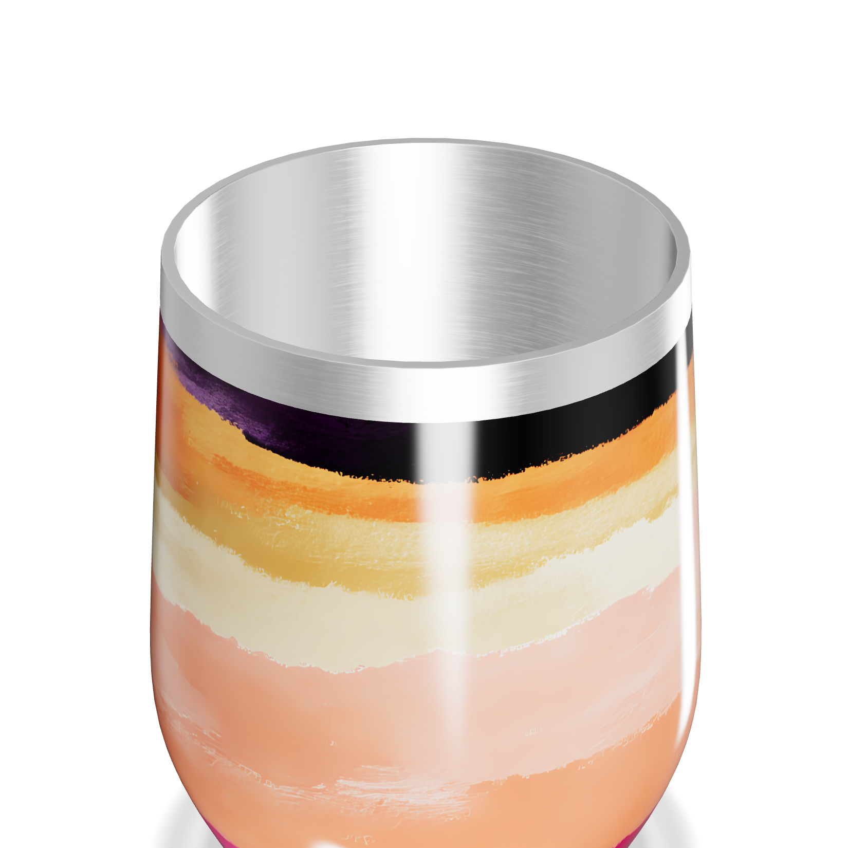 Copo Térmico Slim - Multicor Listrado Aço Inox