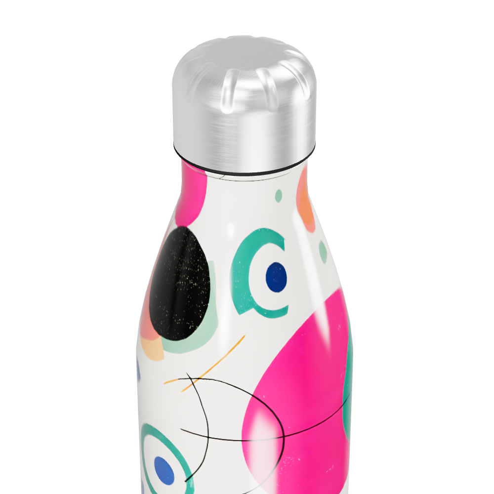 Garrafa Inox - Estampa Colorida Abstrata