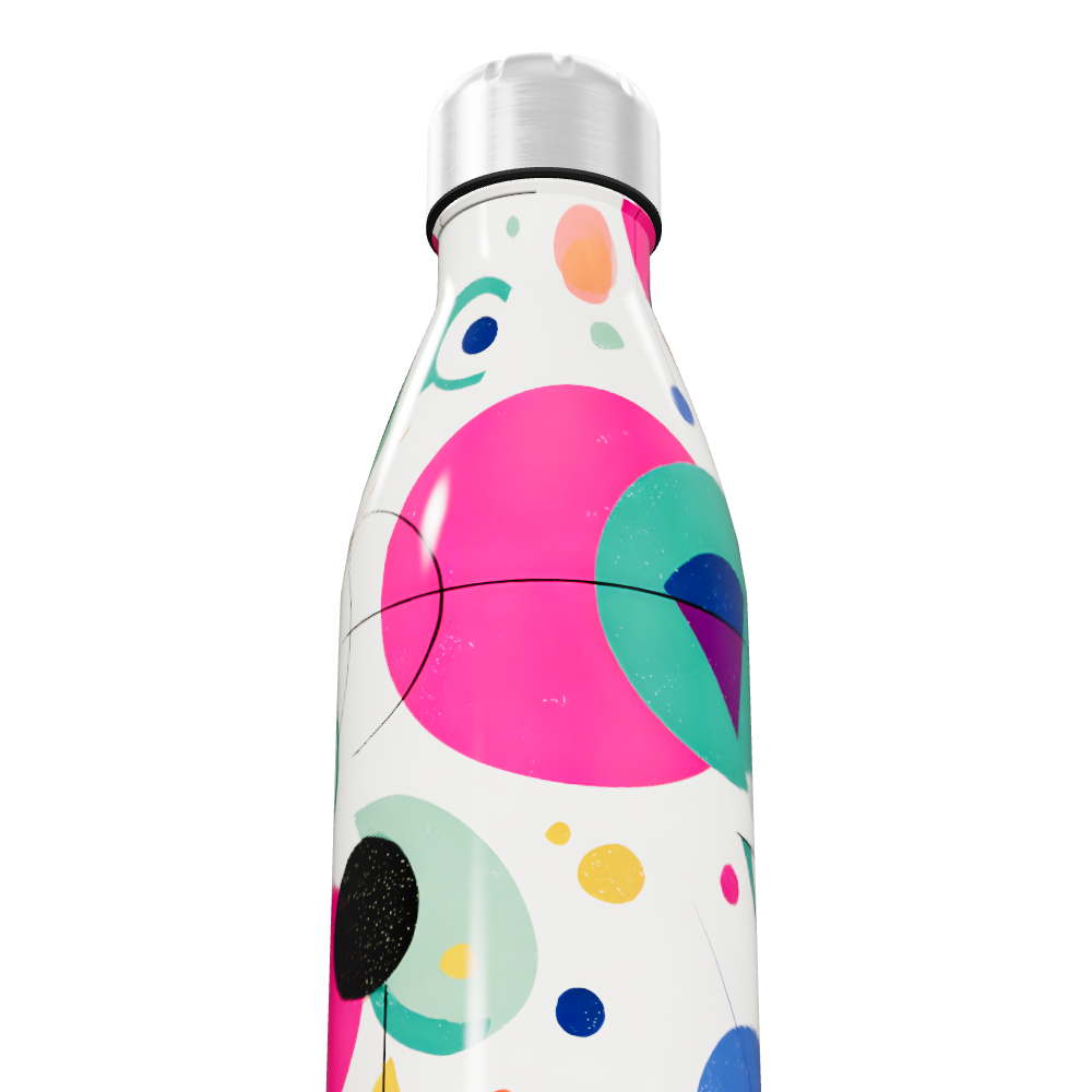Garrafa Inox - Estampa Colorida Abstrata