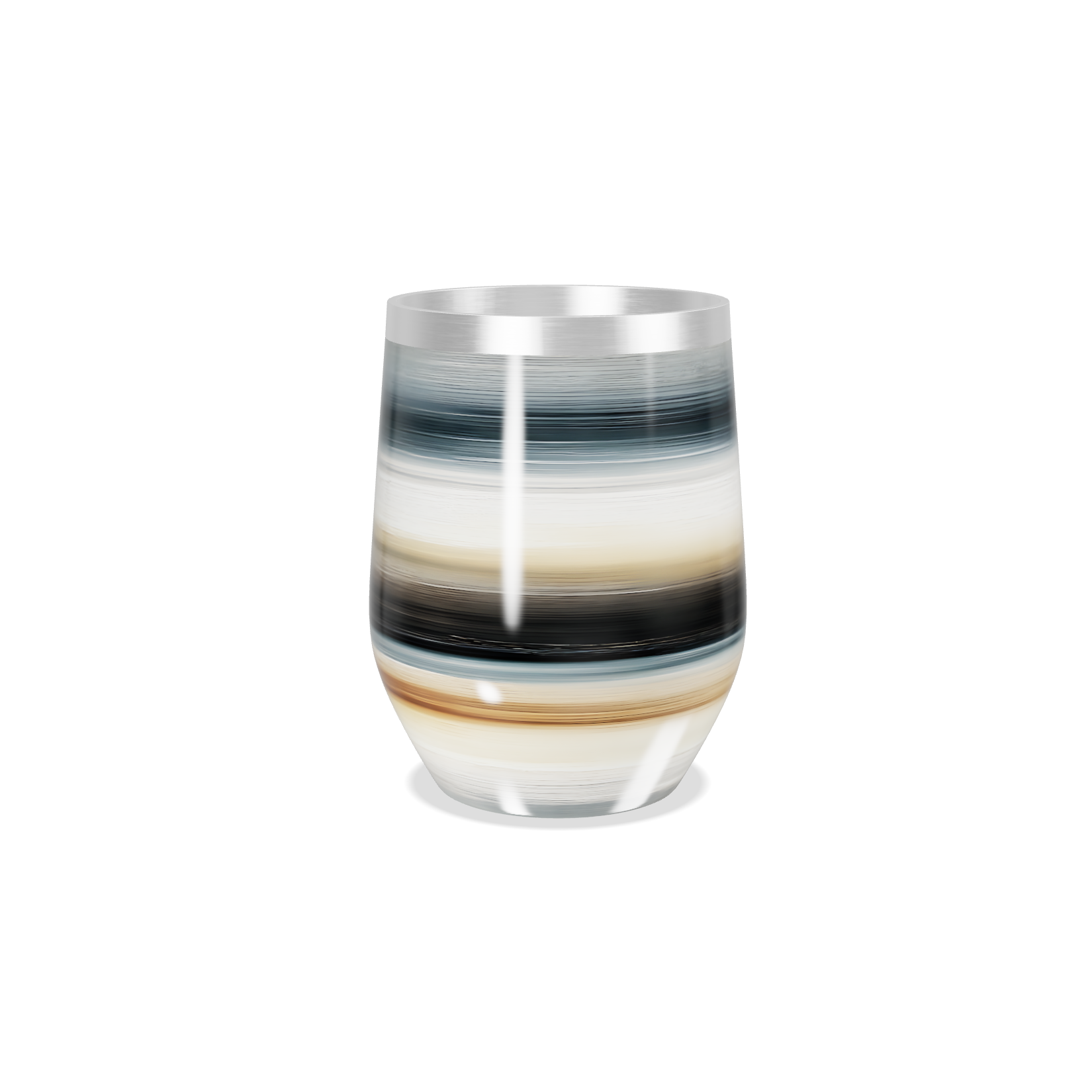 Copo Térmico Slim - Listrado Colorido Inox