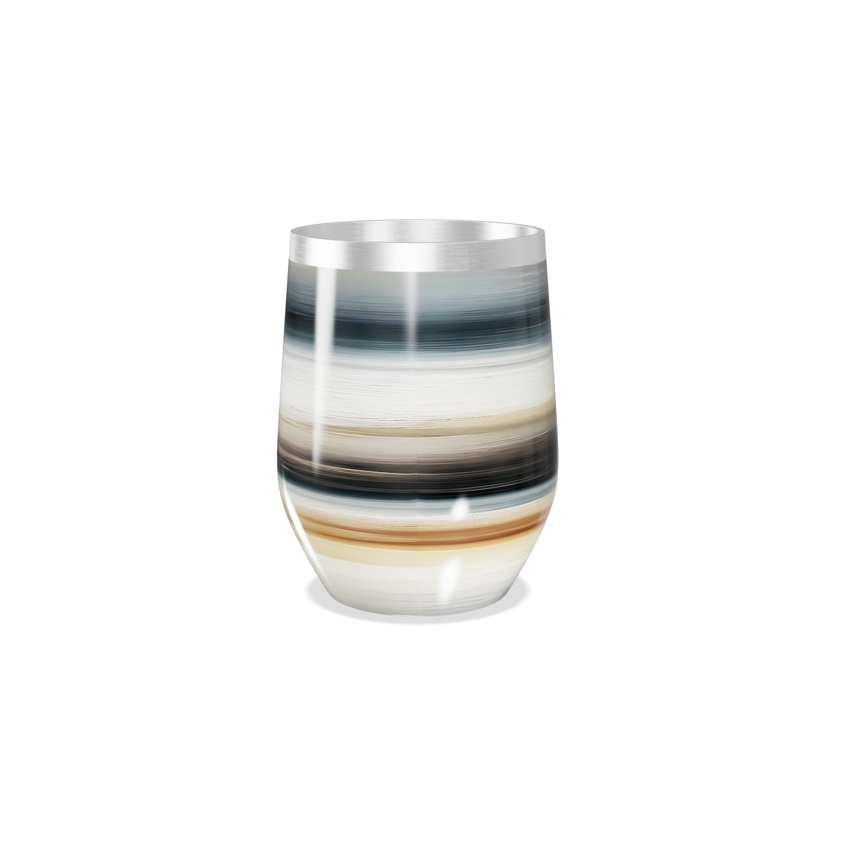 Copo Térmico Slim - Listrado Colorido Inox