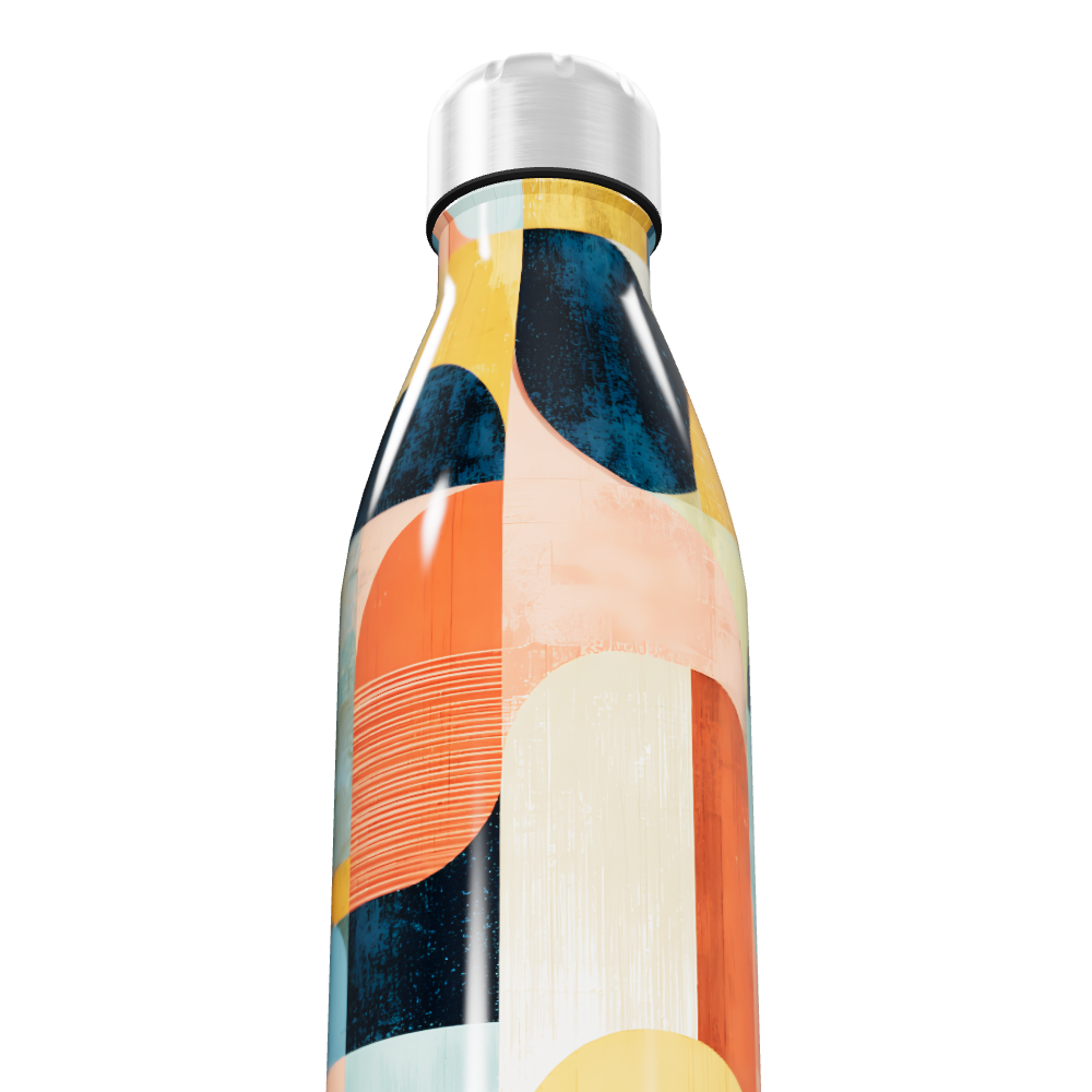 Garrafa Inox - Estampa Colorida Abstrata