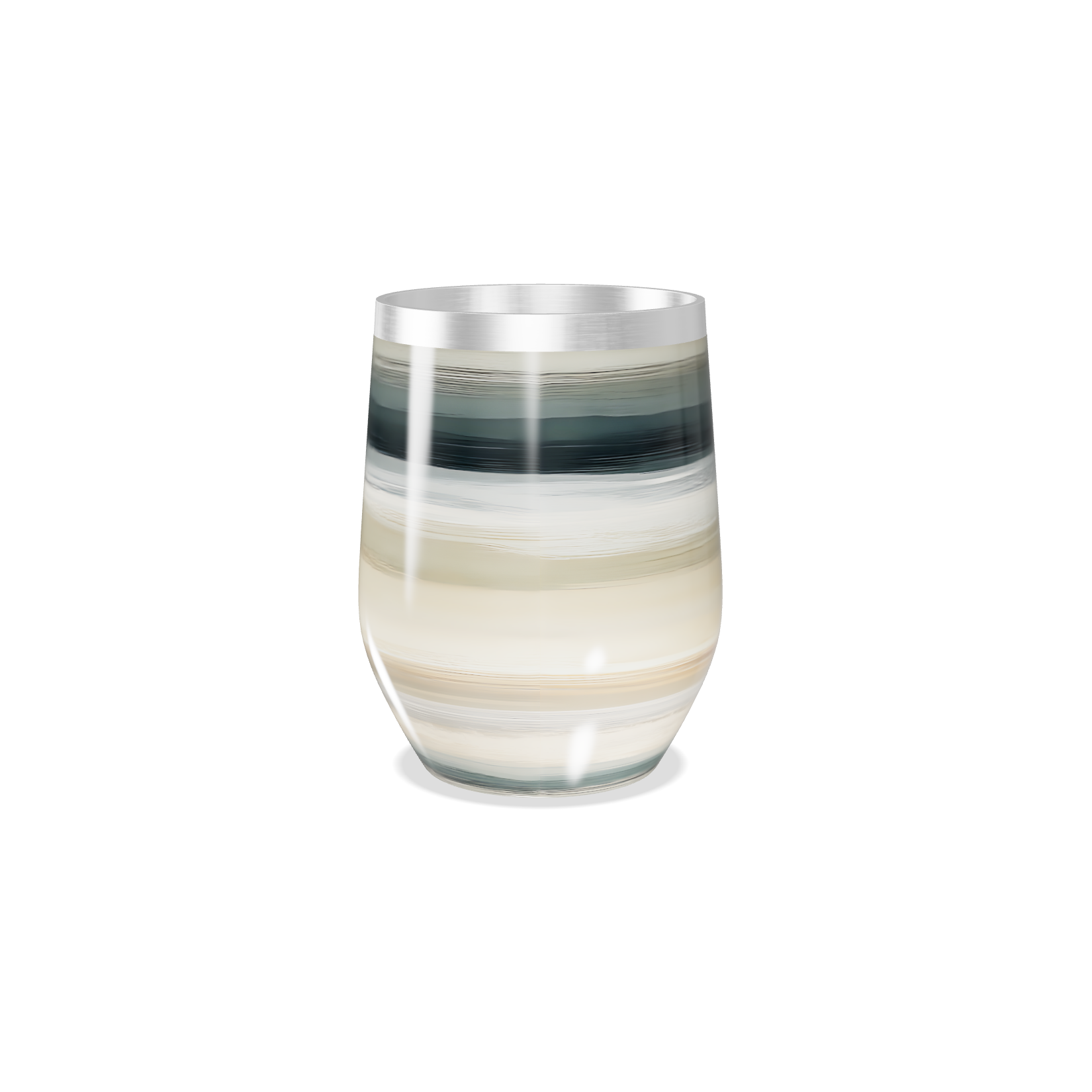 Copo Térmico Slim - Listrado Aço Inox