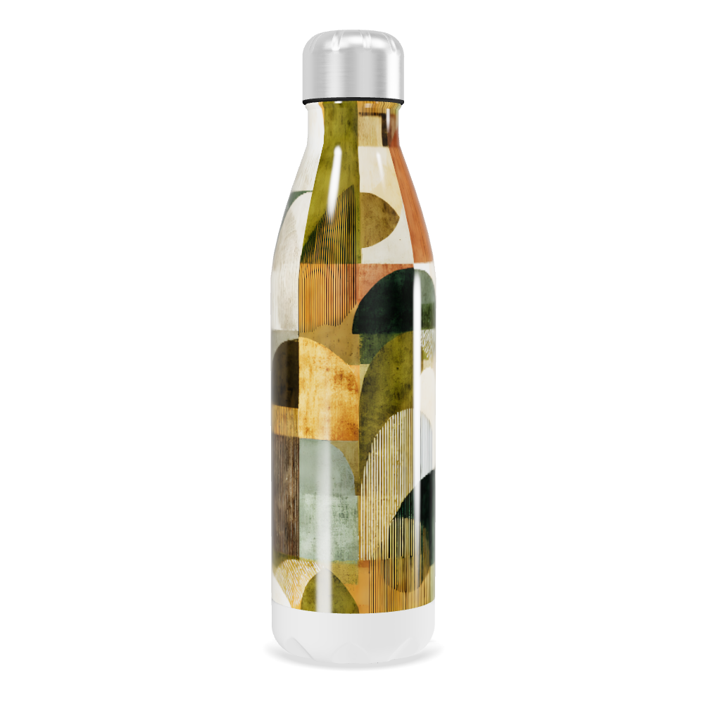 Garrafa Inox - Estampada Geométrica Colorida