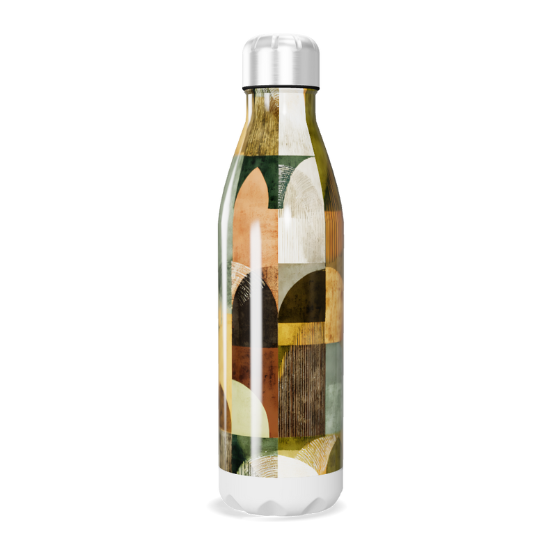 Garrafa Inox - Estampada Geométrica Colorida