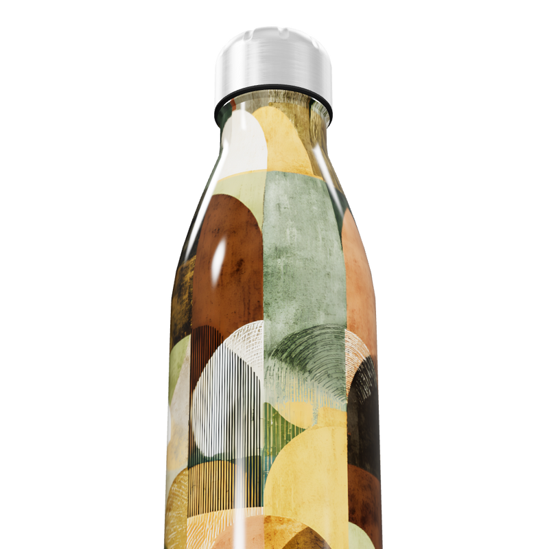 Garrafa Inox - Estampada Geométrica Colorida