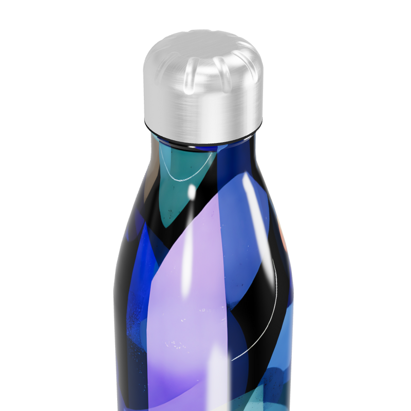 Garrafa Inox - Estampa Abstrata Azul