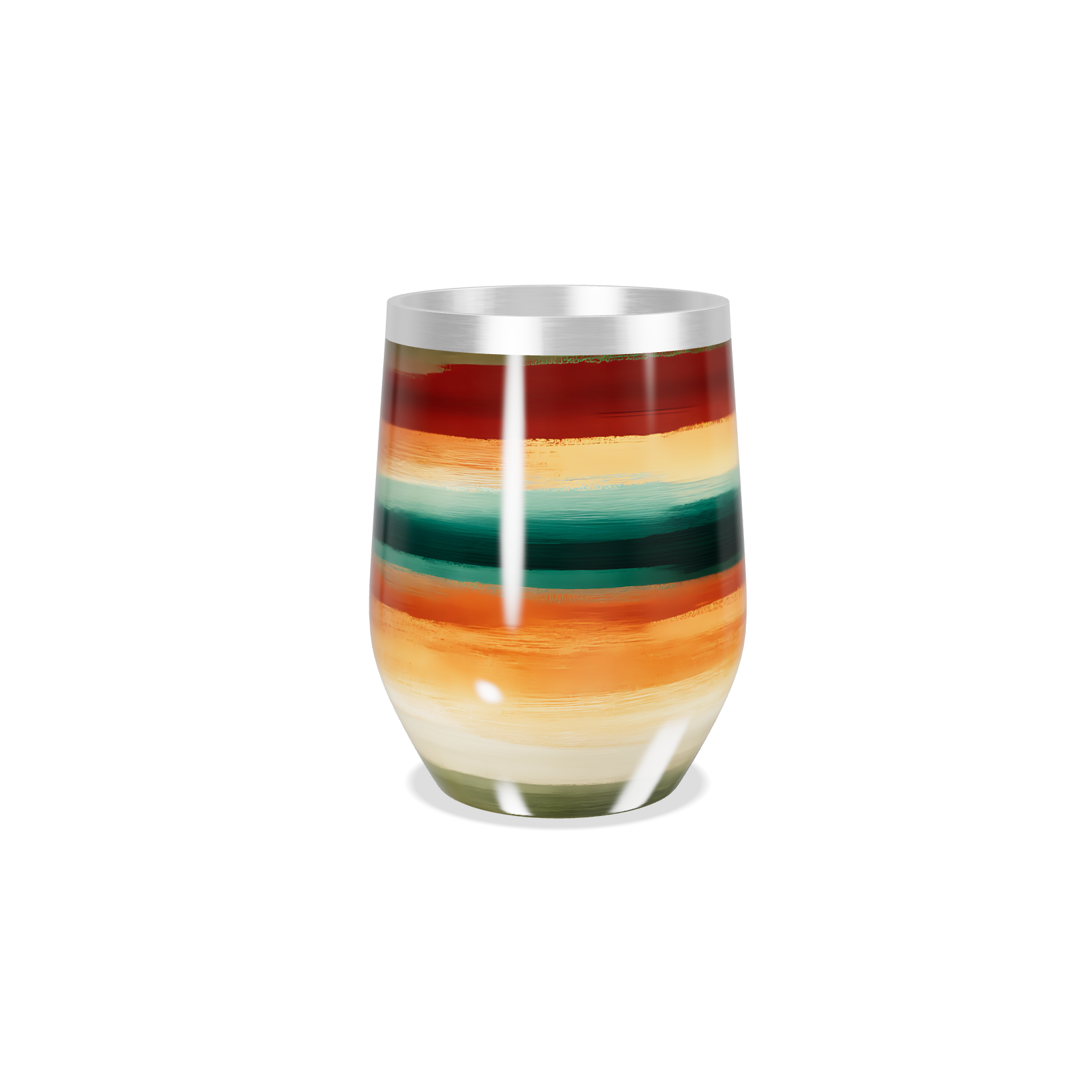 Copo Térmico Slim Listrado - Aço Inox Colorido