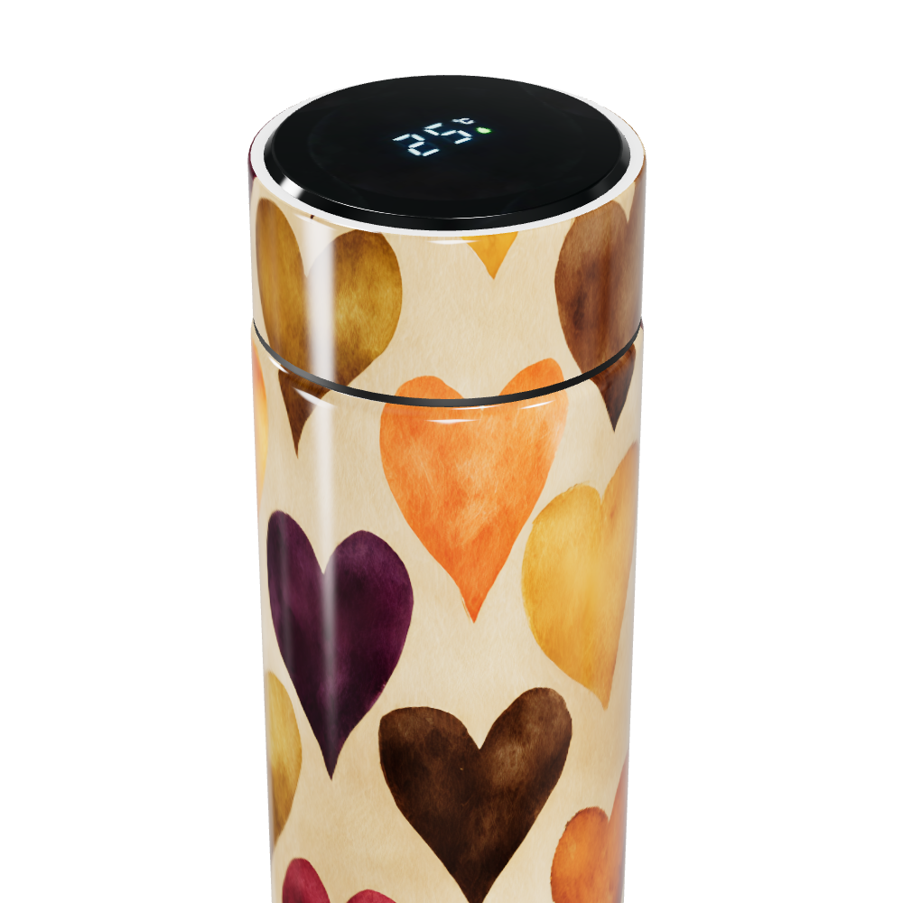 Garrafa Térmica Touch - Corações Coloridos