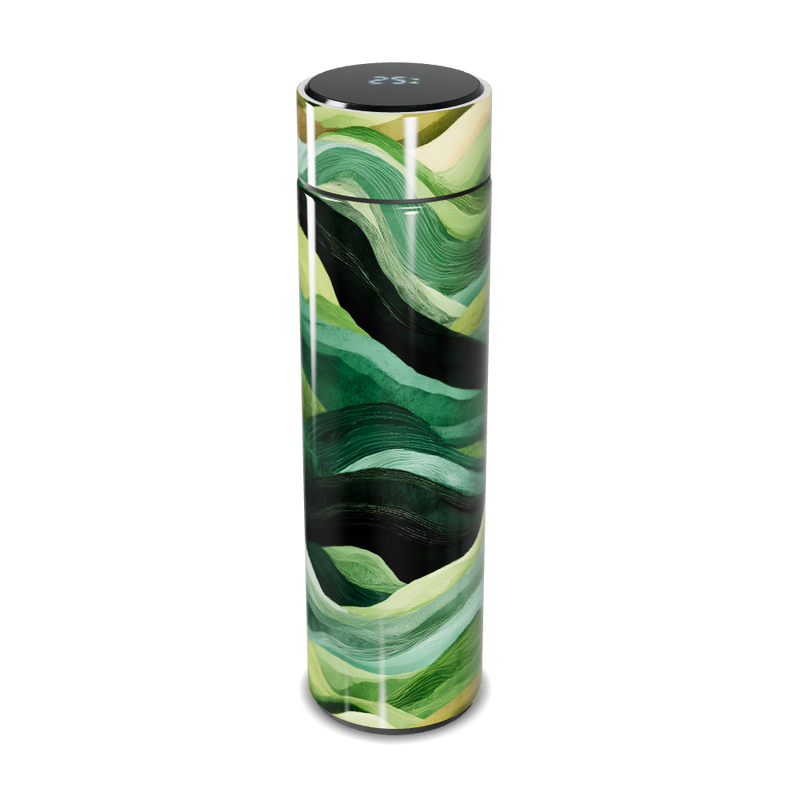 Garrafa Térmica Touch Estampa Verde Abstrata