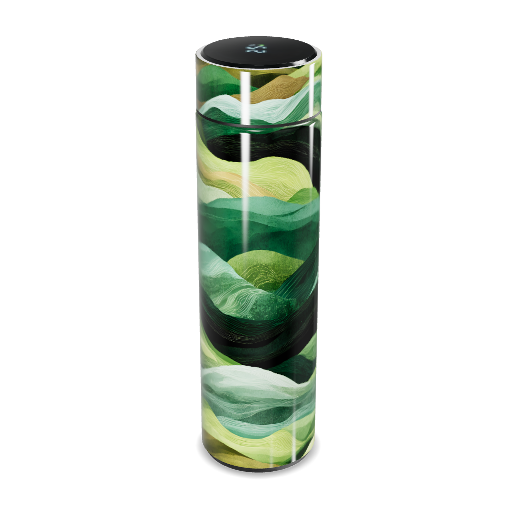 Garrafa Térmica Touch Estampa Verde Abstrata