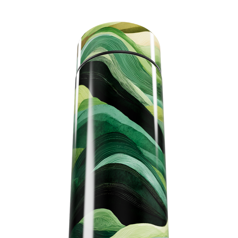 Garrafa Térmica Touch Estampa Verde Abstrata