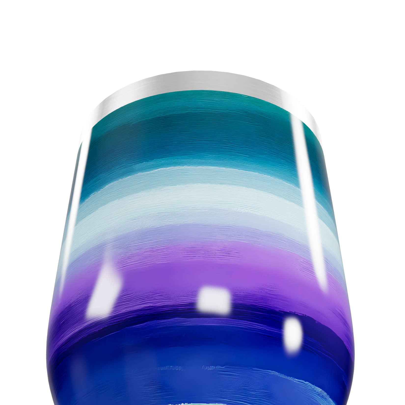 Copo Térmico Slim - Listras Coloridas Inox