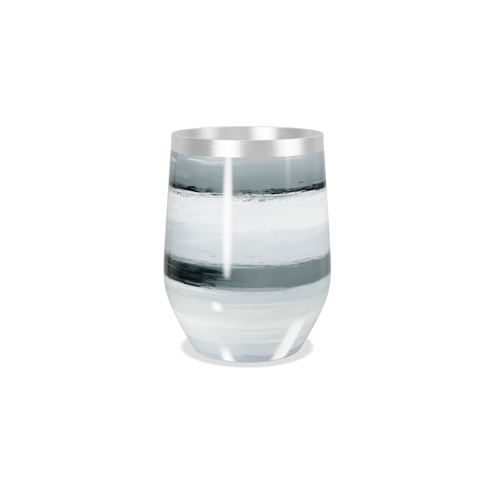 Copo Térmico Slim - Listras Cinza em Aço