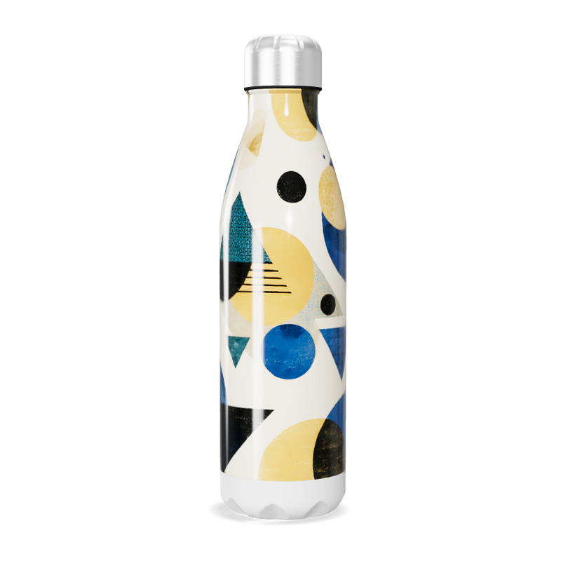 Garrafa Inox - Estampa Geométrica Colorida