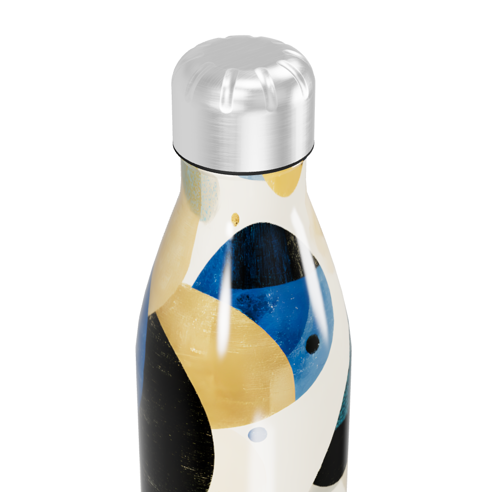 Garrafa Inox - Estampa Geométrica Colorida