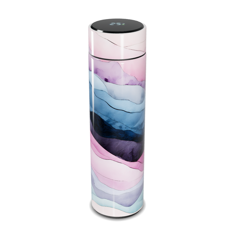 Garrafa Térmica Touch - Marmorizada Rosa Azul